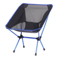 Outdoor Folding Chair Portable Backrest Fishing Chair Stool Outdoor Courtyard Lightweight Beach Leisure Moon Lying Chair
