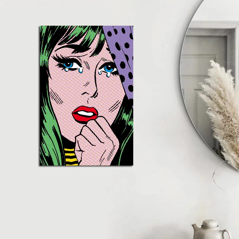 

Sad Woman Fashion Artwork Wall Art Canvas Painting Posters Prints Modern Painting Wall Pictures For Living Room Home Decoration