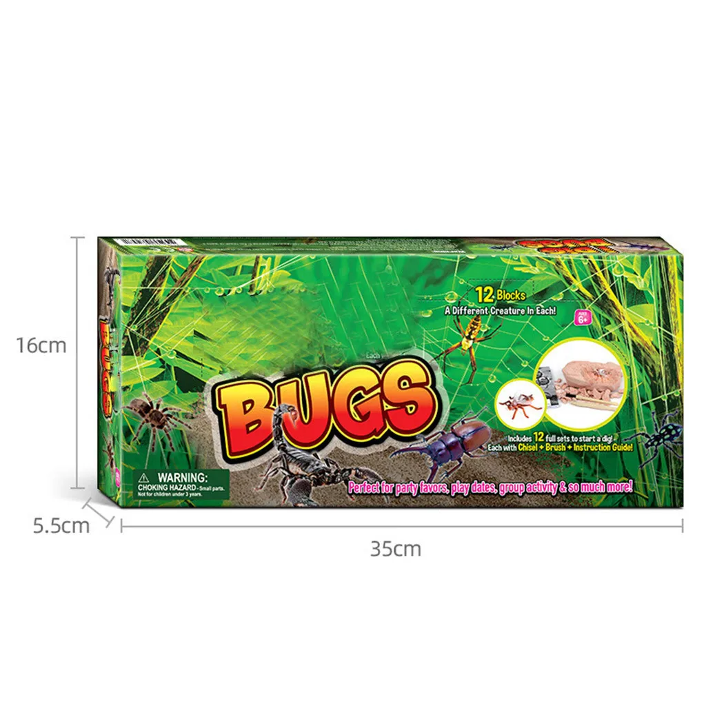 

COMPUDA Excavation Bugs Insect Digging Kit Archeaology Science Toy for Kid Creatures Education Gift