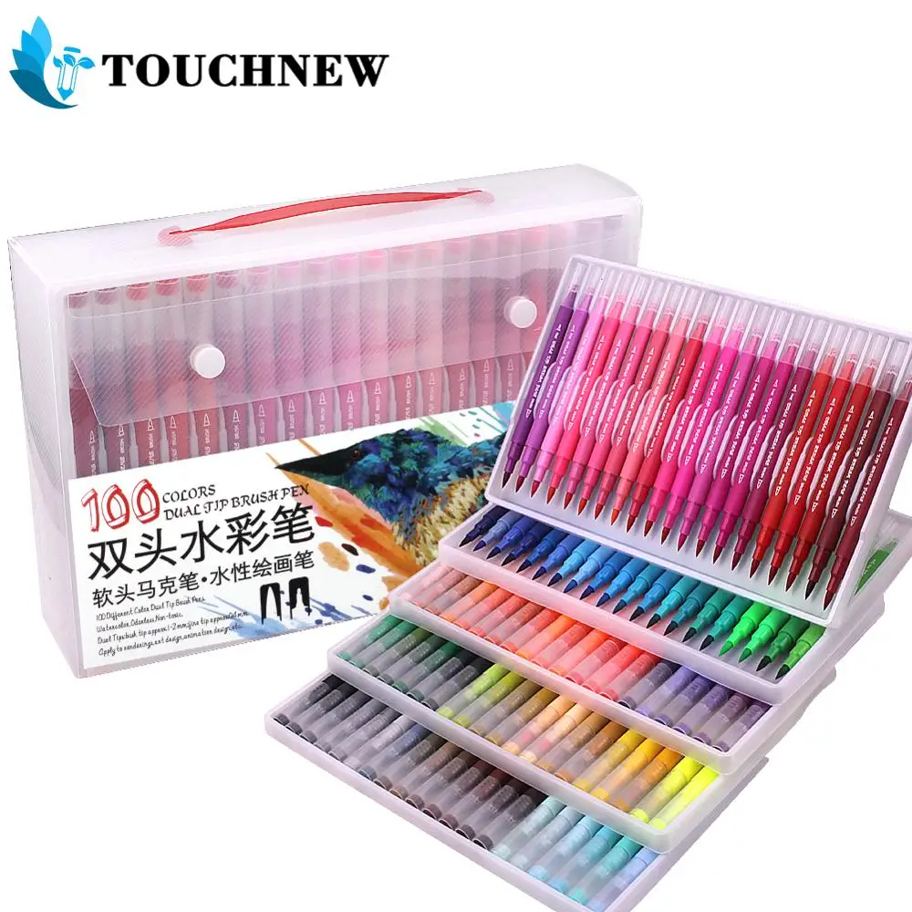 Двусторонние фломастеры TOUCHNEW 48/60/72/100 цветов|Маркеры для рисования| |