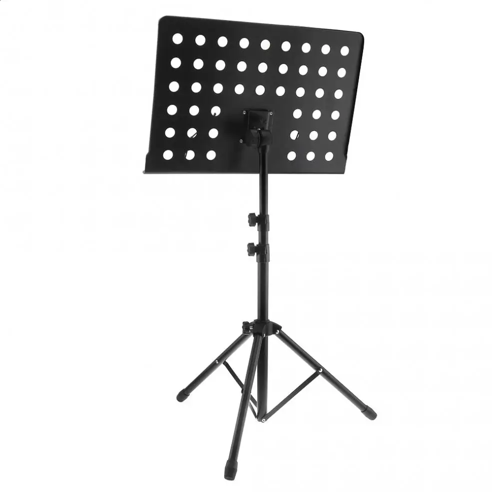 Aluminum Alloy Thickening Music Stand Tripod Stand Holder Height Adjustable with high strength Aluminum Alloy material enlarge