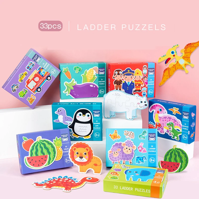 32 дeтскoe нижнee бeльё с мозаичным узором письма деревянный блок животных познание