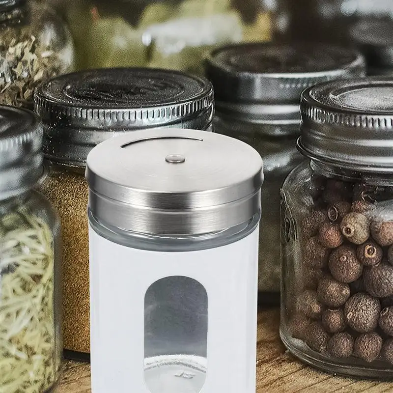 

12pcs Creative Glass Spice Jars Glass Seasoning Boxes Salt Jar Spices Bottles Powder Can Toothpick Bottle Seasoning Can