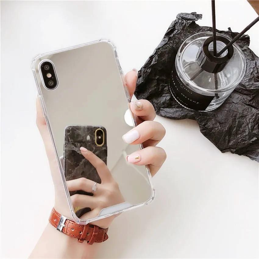 Противоударный зеркальный чехол Gasbag для iphone 11 12 pro max XR 7 8 XS MAX XSmax X 6 6S Plus 7Plus 8Plus