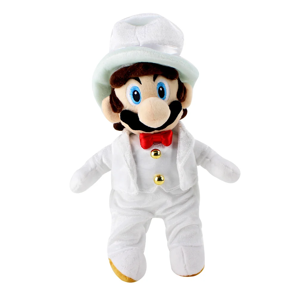 Mario Dress 30cm 15-45 см Супер Марио Одиссея свадебное платье Luigi Принцесса Персик Кости Куба Дракон Темный Теплозаправщик koopa плюшевые игрушки куклы Подарки для детей - Цвет: Mario Dress 30cm