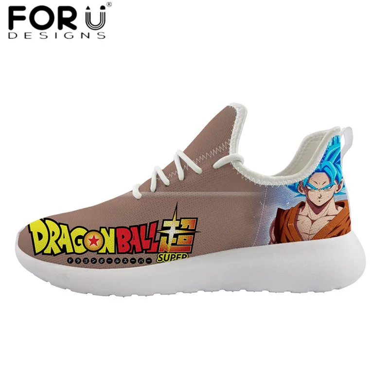 FORUDESIGNS/Повседневное Мужская обувь с рисунком из аниме принт Dragon Ball Z Обувь с дышащей сеткой вязать кроссовки для мальчиков-подростков; классные Саян Защита от солнца Гоку Вегета Туфли без каблуков - Цвет: HMA317Z61