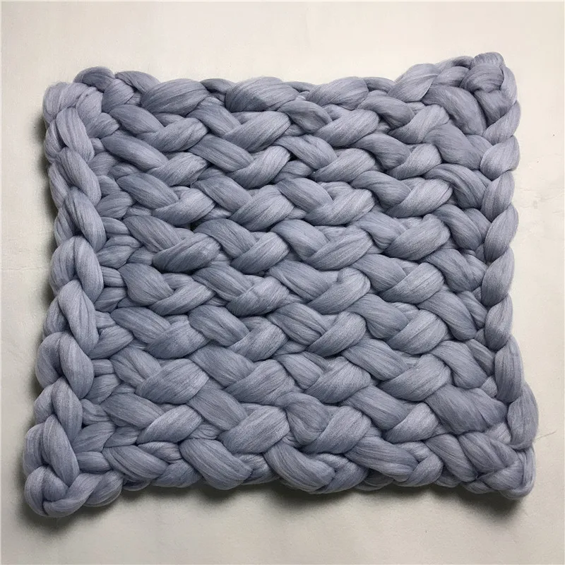 Массивное трикотажное одеяло с большой пряжей плотное детское изображением