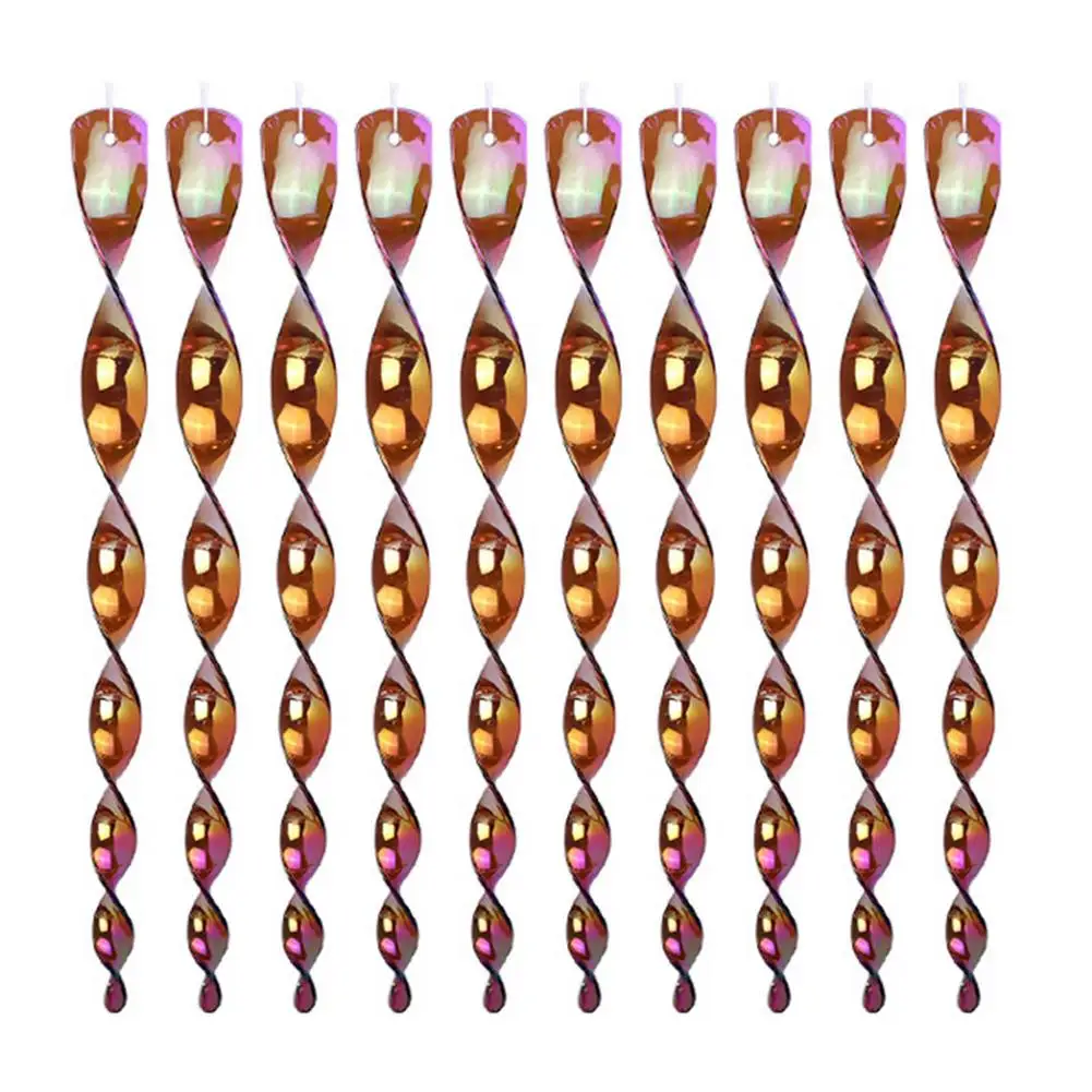 

Hot 10pcs Bird Repeller 30cm Rotating Rod Reflective Wind Spiral Control Device Agricultural Scare Bird Garden Ornaments Decor