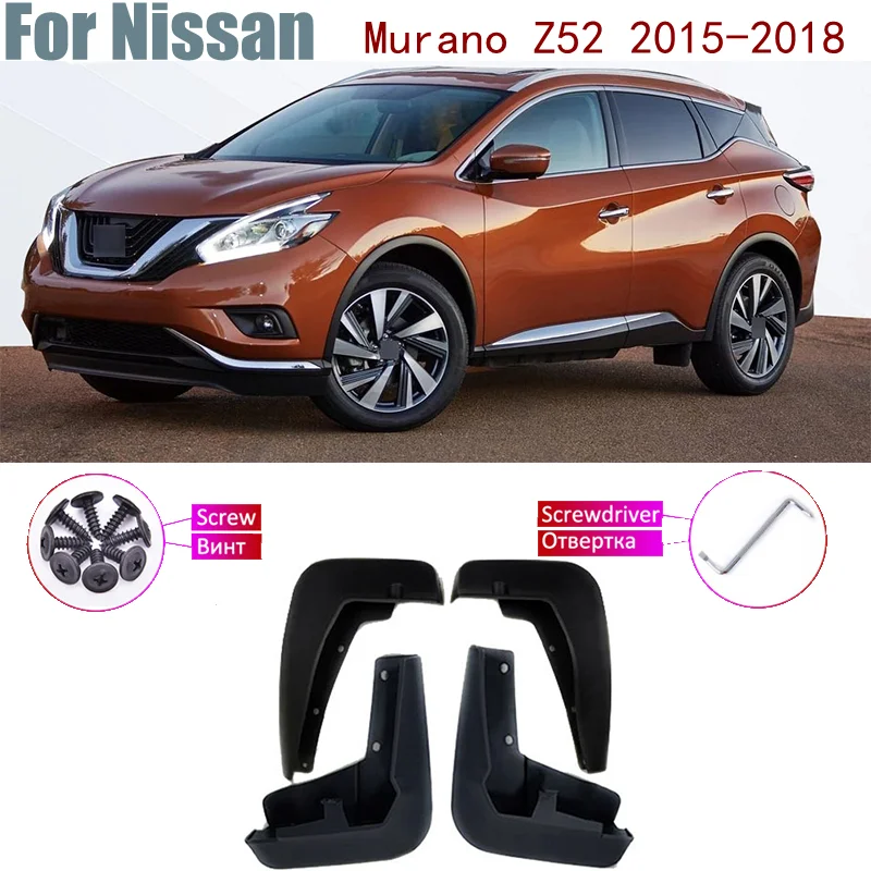 

Car Mud Flaps Mudflaps Splash Guards Mud Flap Mudguards Fender flares Front Rear Molded For Nissan Murano Z52 2015 2016-2018