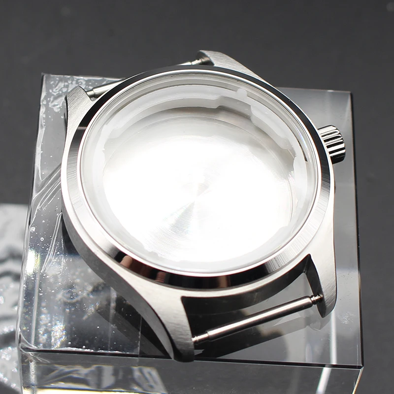 40mm Men's Watches Case Parts For Seiko nh35, nh36 Dial Movement 316 L Stainless Steel Brushed And Polished Waterproof Accessory