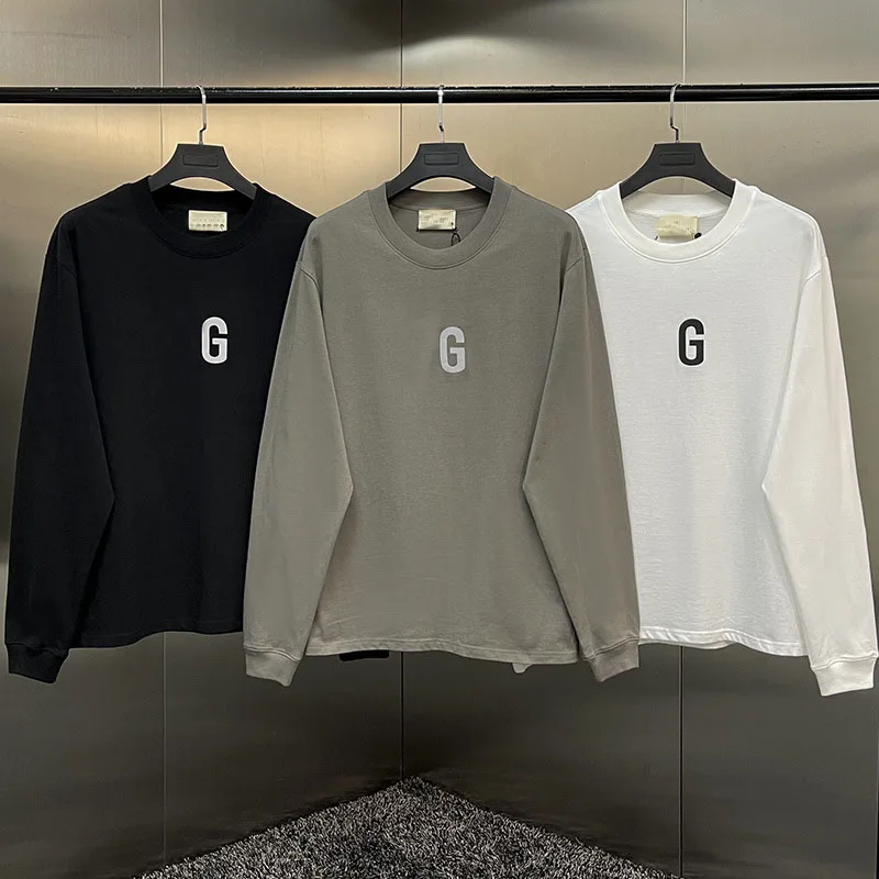 

Fw21 Unisex Loose-fit Letter Print Rubber 100% Cotton Jerry Montana Designer Brand Sweatshirt Hip Hop Style