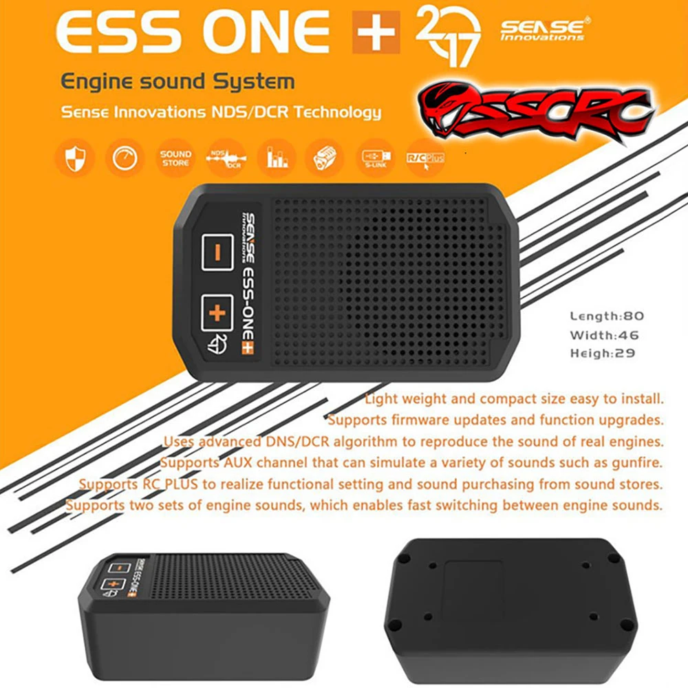 

RC Car ESS-ONE plus 1 Speakers sound group engine SYSTEM sound Engine Sound Simulator For 1/10 1:8 1:5 TRX6 Truck Rock Crawler