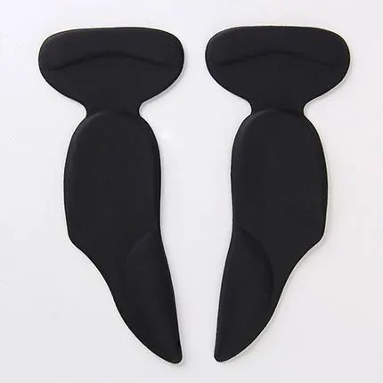 Leyou T Shape Shoe Cushion Silicon Heel Grips Pads Gel Arch Support Insoles for Flat Foot Half Insole Self-adhesive Insert Pad - Цвет: Black