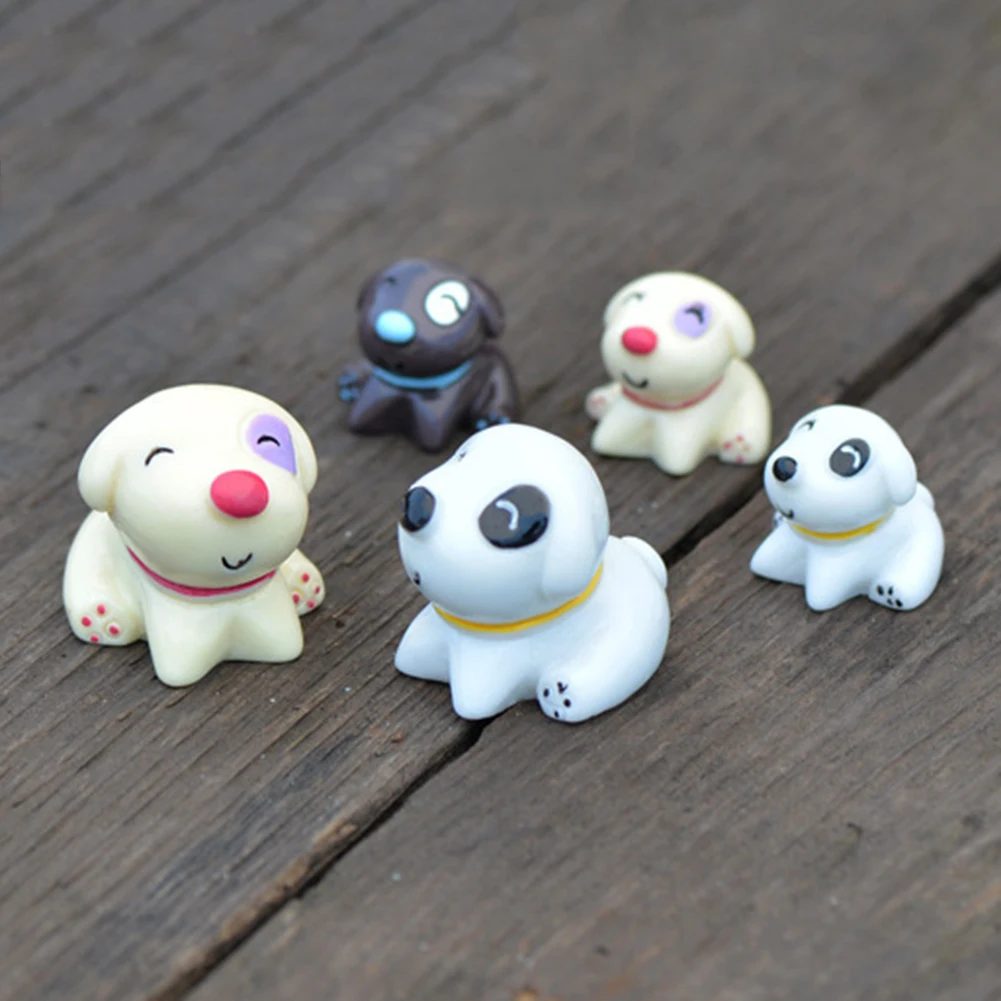 4 шт. Симпатичные смолы собака щенок миниатюрная кукла модель пейзаж мебель