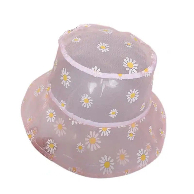 Панама женская прозрачная из органзы кружевная дышащая дорожная с маленькими