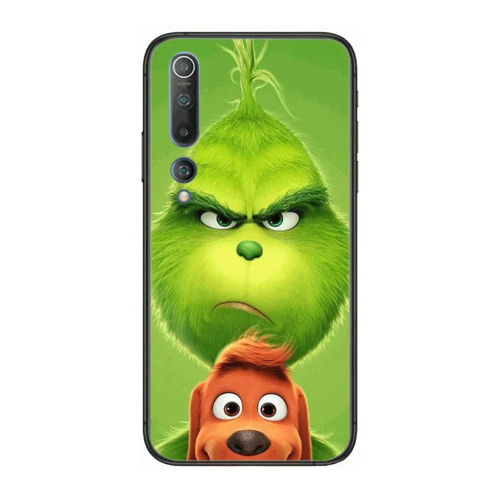 

Grinch Christmas Phone Case For xiaomi mi11 5g 10 liti Ultra 9Pro SE 3 8 Note Anime Black Cover Silicone Back Pretty tpu