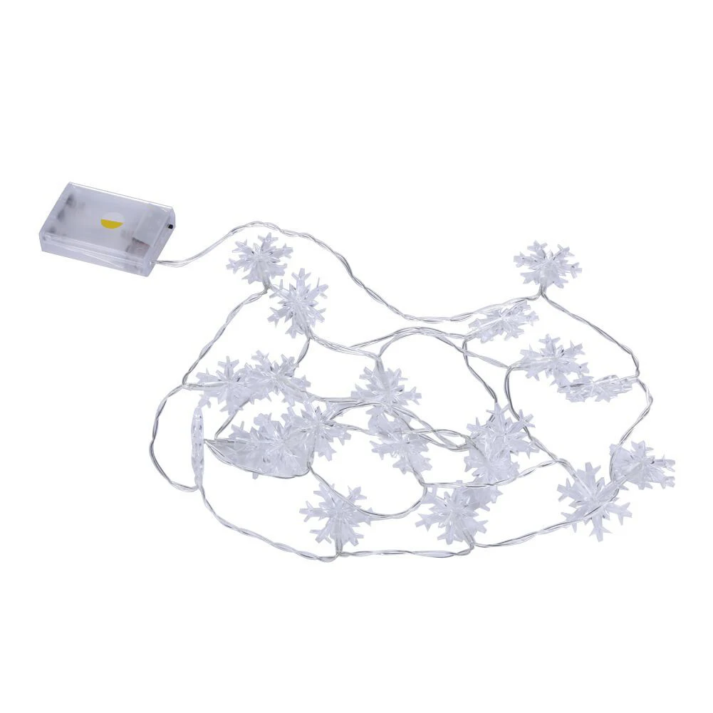 

3 Meters LED Snowflake Light String Twinkle Garlands Battery Powered Christmas Lamp Holiday Party Wedding Decorative Fairy Light