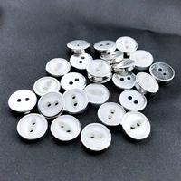 hl 11mm 50pcs150pcs silver color 2 holes plating buttons diy apparel shirt buttons sewing accessories