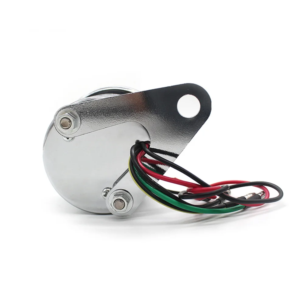 

Motorcycle Tachometer Speedometer Meter with Blue LED Backlight (Silver)
