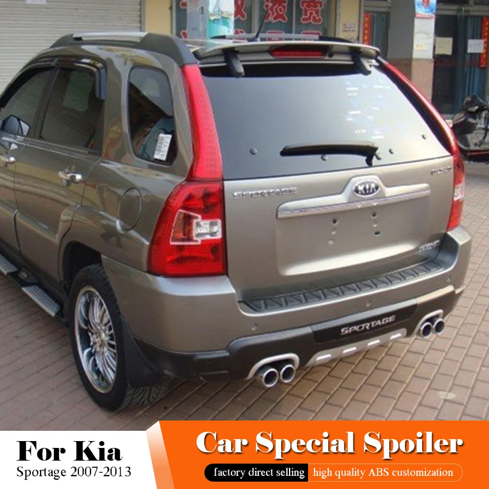 Спойлер для Kia Sportage 2007 2013 высококачественный АБС пластик праймер на заднее крыло