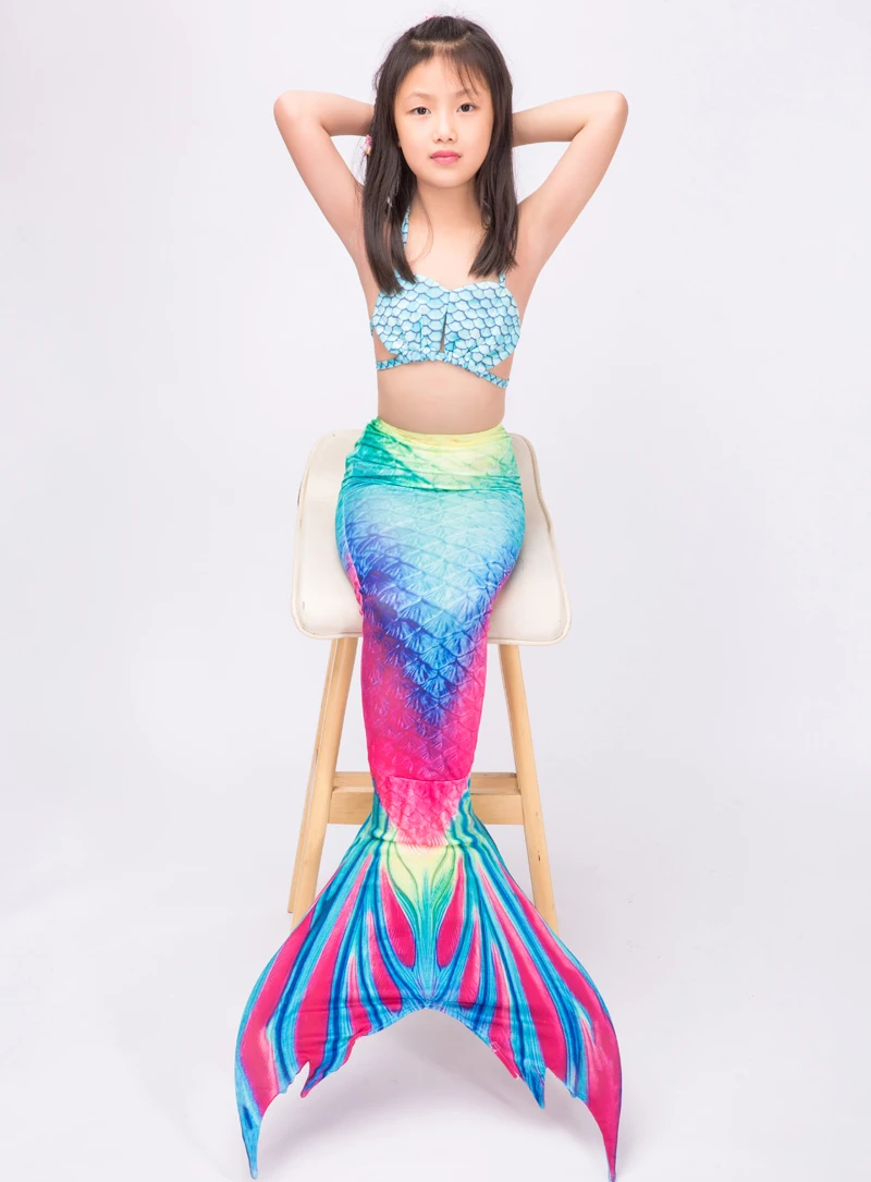 Для взрослых и детей Русалка Моноласты хвосты для купания купальник девочек