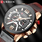 Спортивные часы CURREN для мужчин, Топ бренд, Роскошные военные кожаные Наручные часы, мужские часы, модные наручные часы с хронографом, 2020