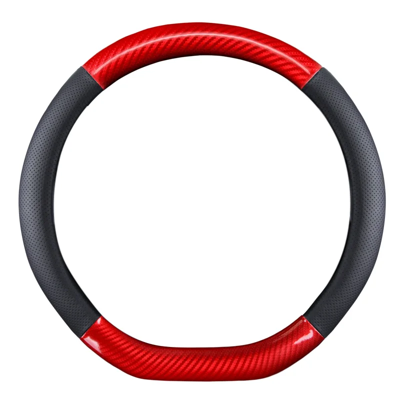 

D Shape O shape Car Steering Wheel Cover Non-slip PU Leather for POLO GOLF 7 Scirocco Suzuki Swift Nissan Rogue High Quality