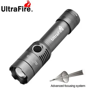 Светодиодный масштабируемый фонарик UltraFire XML-T6, фонасветильник 18650 AAA с алюминиевым бликом для охоты