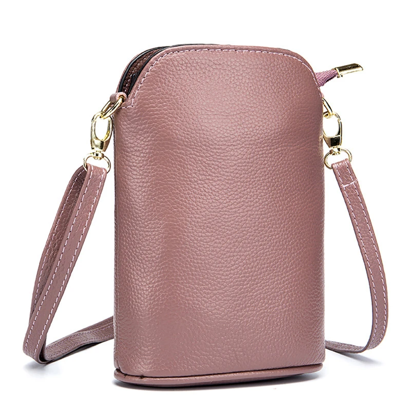 

Women Handbags Lady Phone Bag Genuine Leather Small Shoulder Bag Fashion Crossbody Bags For Women Female Totes Bag Phone Holder