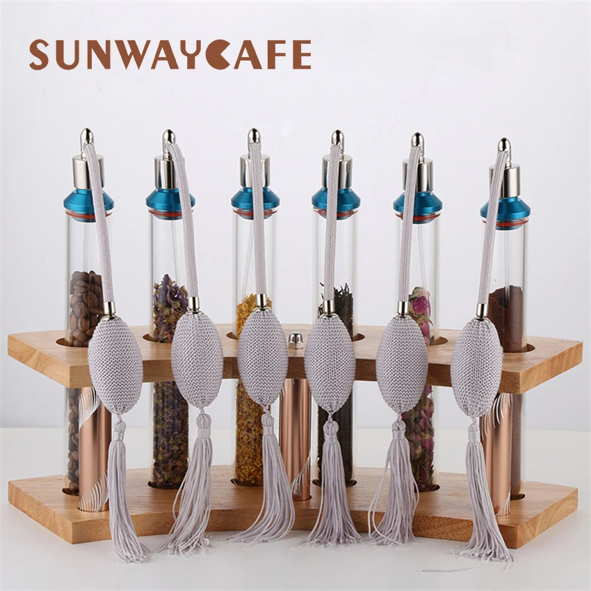 Деревянный Кофейные зерна Чай Дисплей стойки Стекло Тесты трубка закрытый ящик