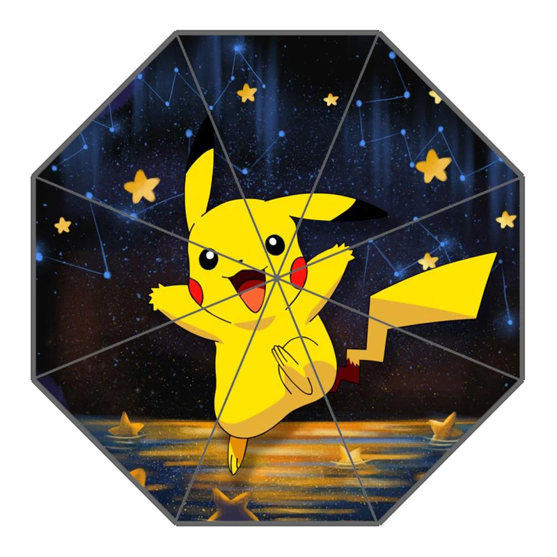 14 P# Pikachu Pokemon Зонт с индивидуальным принтом складной зонт от солнца и дождя для путешествий неавтоматический декоративный зонт высокого качества - Цвет: 14