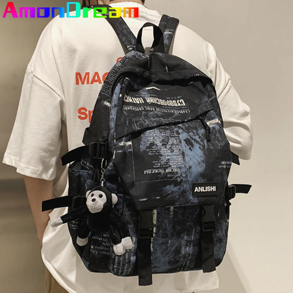 

Модный рюкзак для мужчин и женщин, нейлоновый модный ранец для ноутбука, учебы, путешествий в колледже