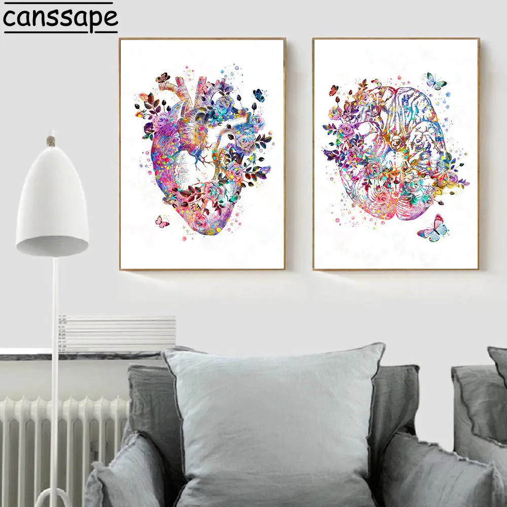 Постеры и принты для медицинской анатомии человека холст анатомических органов