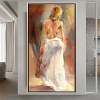 large vertical nude oil painting hand painted nude girl hanging painting delicate texture canvas painting living room wall art