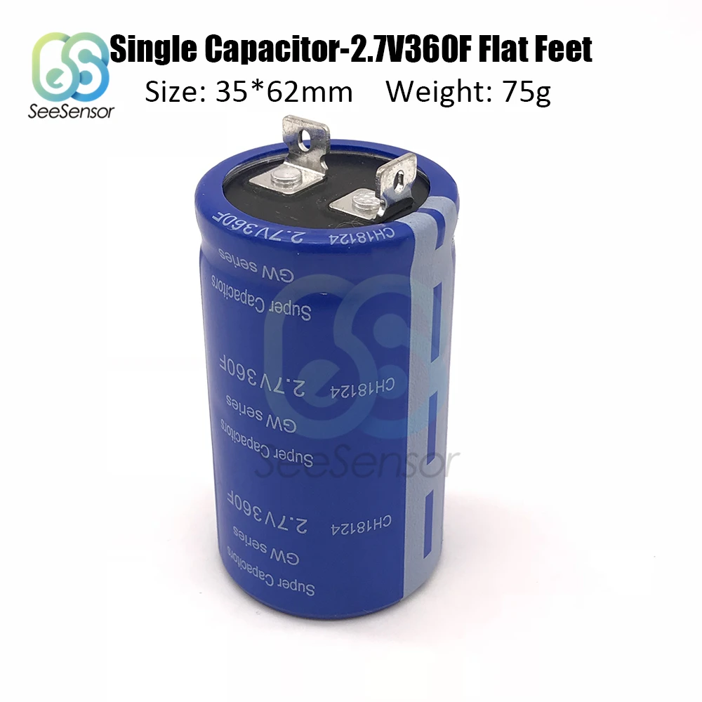6 шт./компл. сверх яркий конденсатор 2,7 V 360F 400F 500F 2,85 V 700F супер конденсаторы с защитной платой для автомобиля авто блок питания