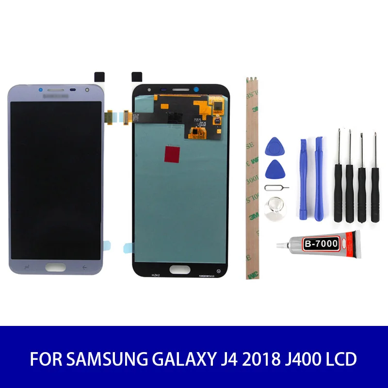 Регулируемая яркость ЖК дисплей для samsung Galaxy J4 2018 J400 сенсорный дигитайзер сборка +