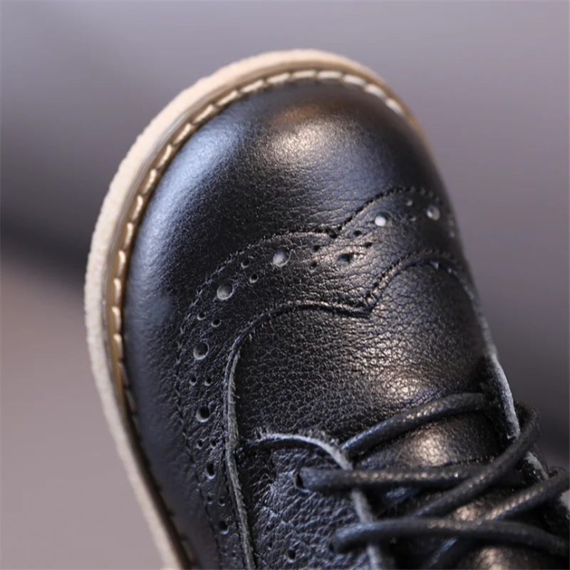 DIMI/зимняя детская обувь из натуральной кожи Ботинки Martin для мальчиков и девочек