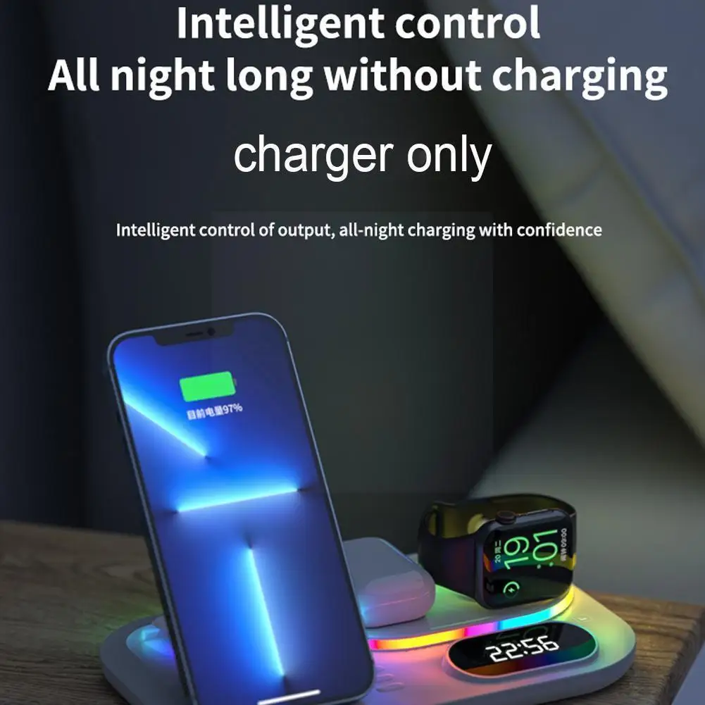 4 In 1 Wireless Charger Base For 13 12 11 Pro Max Xs Xr Max 15w Fast Charging Dock Station For P A2r0
