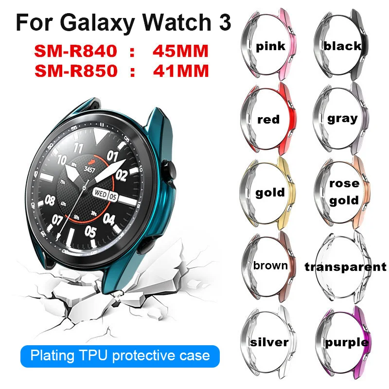 Protective Case  For Samsung Galaxy Watch 3 41mm 45mm Watch3 Soft TPU Protector Bumper Anti-scratch Cases Watch Accessories New
