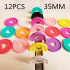 Пластиковое связывающее кольцо для блокнота с отверстиями в форме листьев, клейкое соединительное кольцо с отверстием в виде гриба для блокнота, Обучающие CD принадлежности для офиса, 35 мм, 12 шт.