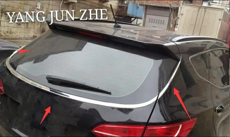 3 шт. хромированный спойлер на лобовое стекло нержавеющая сталь яркий 2013 2014 2015 2016