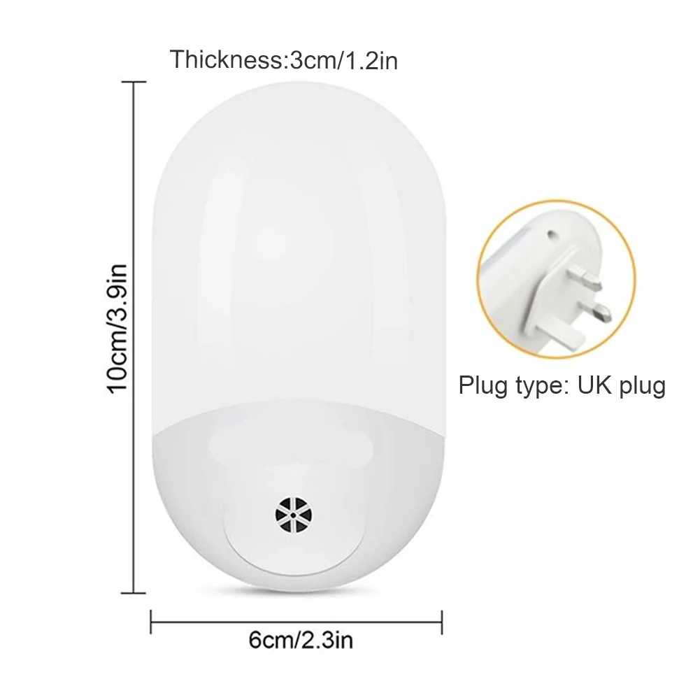

LED Plug In Night Light Dusk To Dawn Automatic Photocell Sensor Lamps With Adjustable Brightness For Bedroom Bedside Lamp