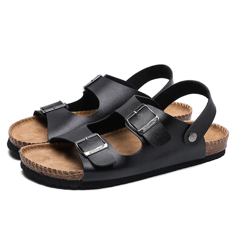 

Mazefeng Big Size 45 Men Leather Sandals Summer Classic Men Shoes Slippers Soft Sandals Men Roman Comfortable Walking Footwear