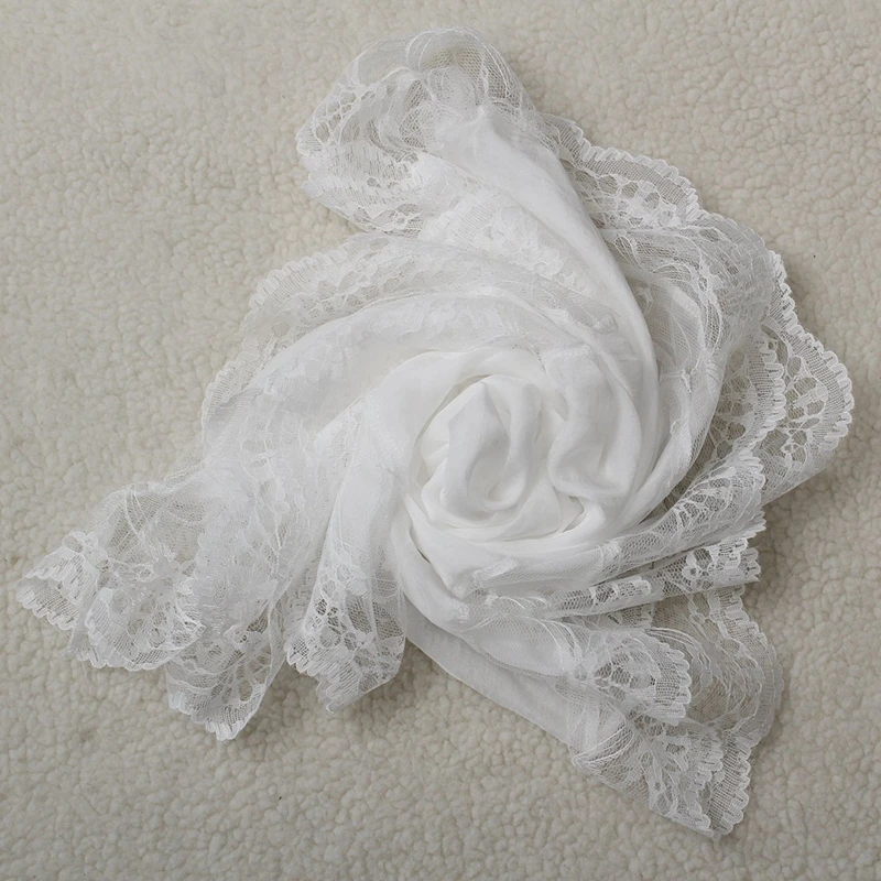 

Woman Scarves Chiffon Lace Scarf Wrap Scarf white