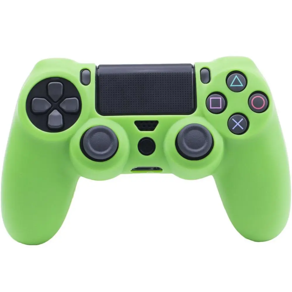 Зеленый Для PS4 sony Playstation 4 Slim/Pro Чехол для контроллера силиконовый мягкий гибкий гелевый резиновый чехол для PS4 аксессуар контроллера - Цвет: Зеленый
