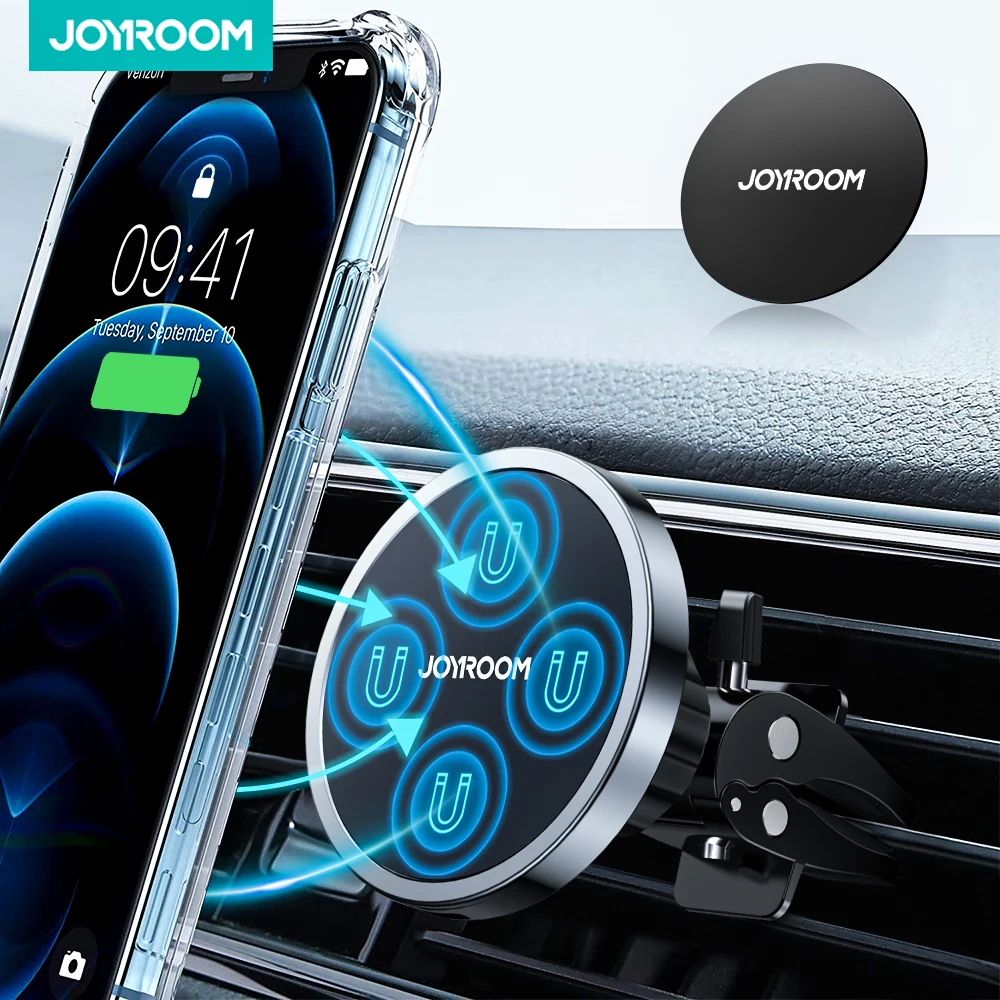 Joyroom 15W Qi Magnetic Car Phone Holder Wireless Charger For iPhone 13 12 Pro Max Fast Charging Car Holder For Samsung Xiaomi