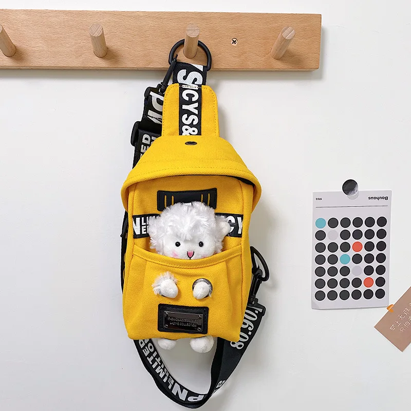 2021Korean Street children fashion waist bag boy girl cute cartoon kindergarten shoulder bag coin purse wild princess chest bag