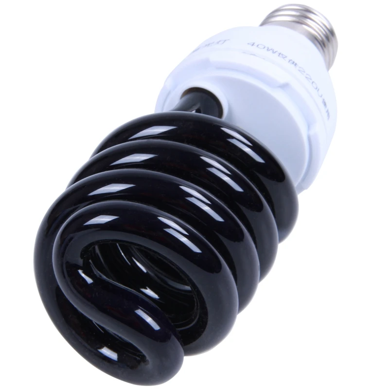 E27 40W УФ ультрафиолетовые люминесцентные черный светильник CFL Лампа 220V Форма: