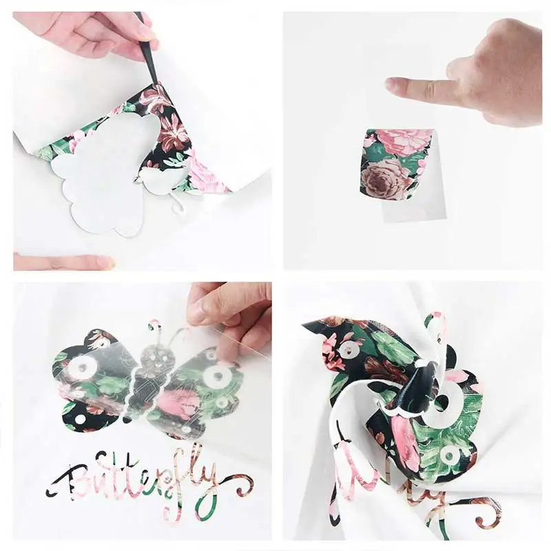 Виниловые листы с 3D рисунком термопресс для футболок 4 декоративных