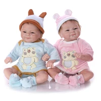 43cm lifelike bebe reborn doll realistic twins boy girl newborn alive baby soft silicone reborn dolls toys for kid birthday gif